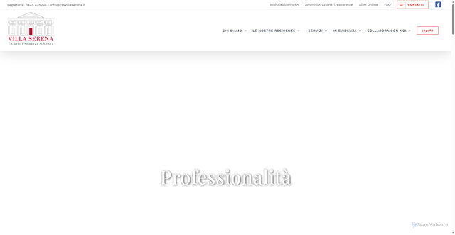 Security scan screenshot of https://www.cssvillaserena.it