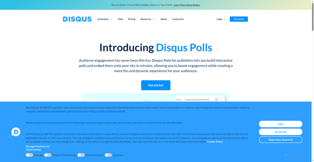 Security scan screenshot of https://disqus.com/