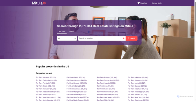 Security scan screenshot of https://mitula.us