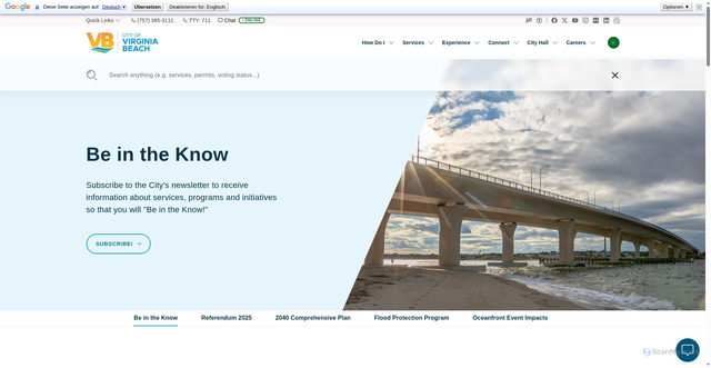 Security scan screenshot of https://virginiabeach.gov/