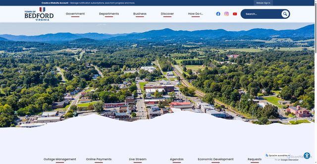 Security scan screenshot of https://bedfordva.gov/