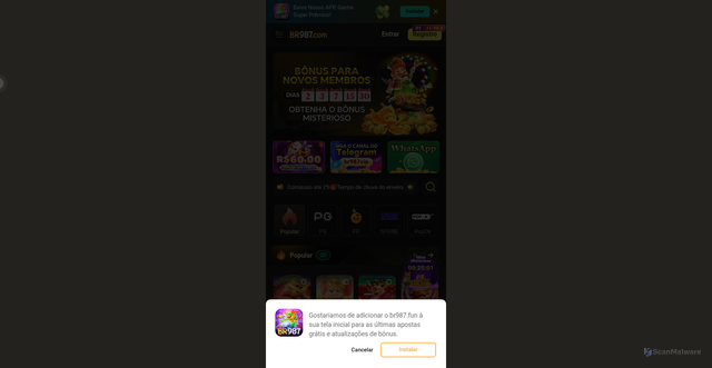 Security scan screenshot of http://br987.fun/