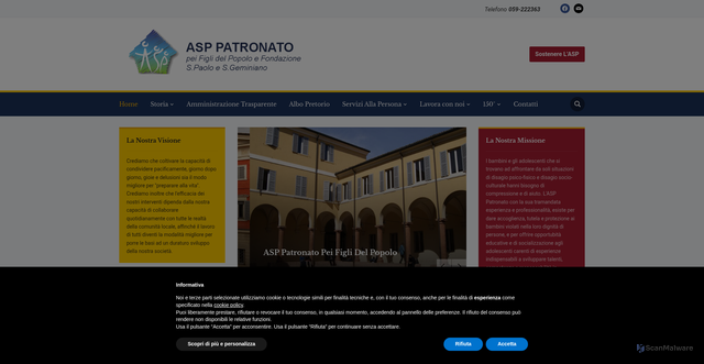 Security scan screenshot of https://aspminori.it/