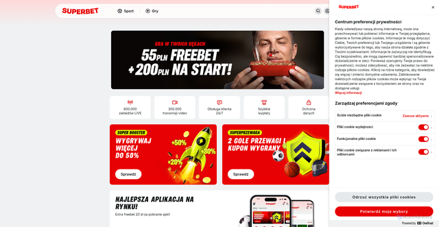 Security scan screenshot of https://superbet.pl