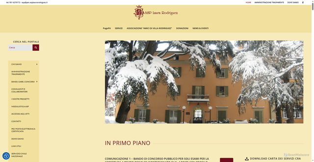 Security scan screenshot of https://www.asplaurarodriguez.it/