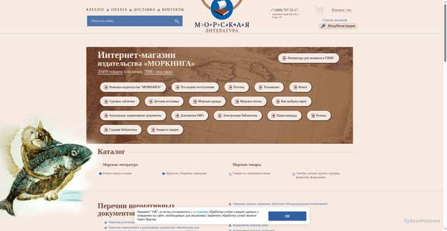 Security scan screenshot of https://www.morkniga.ru