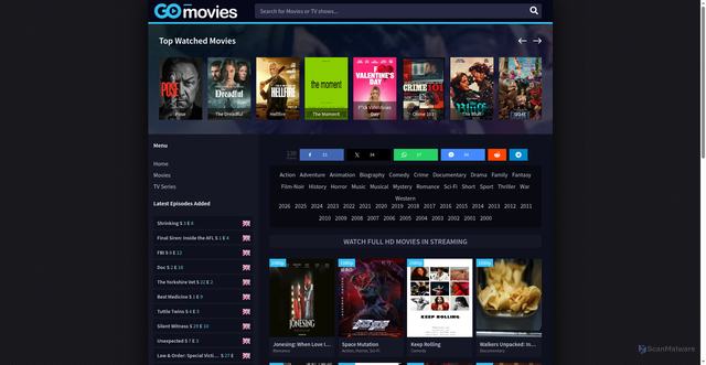 Security scan screenshot of https://moviesdl.net/home