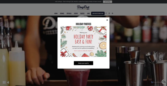 Security scan screenshot of https://dugoutbronx.com/
