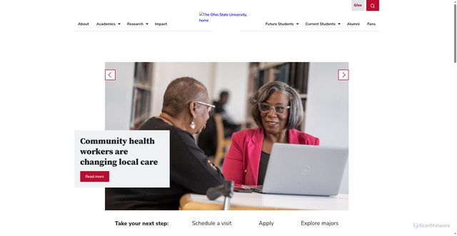 Security scan screenshot of https://www.osu.edu