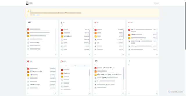 Security scan screenshot of https://hot-news-n5mxzj840x.edgeone.dev/