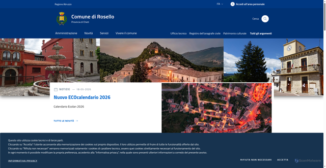 Security scan screenshot of https://www.comunerosello.it