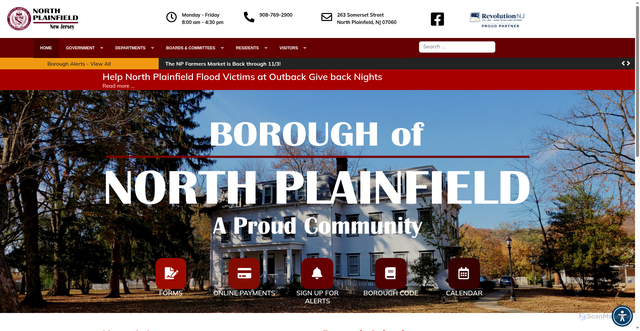 Security scan screenshot of https://northplainfieldnj.gov/
