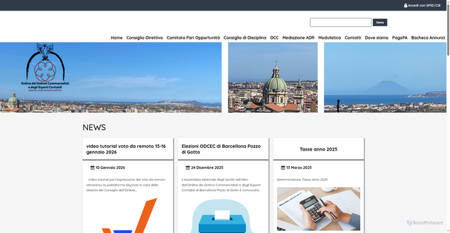 Security scan screenshot of https://www.odcecbarcellonapg.it/