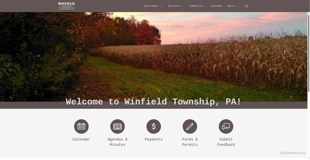 Security scan screenshot of https://winfieldpa.gov/