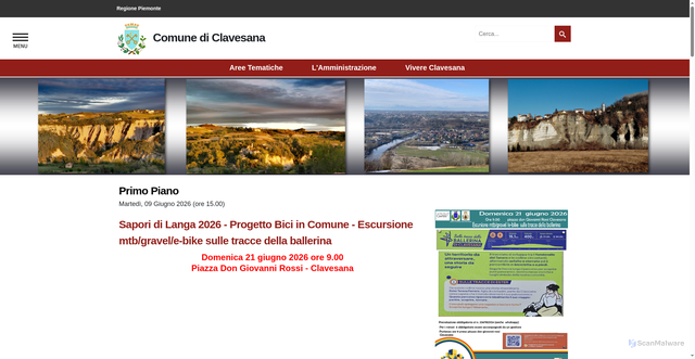 Security scan screenshot of https://www.comune.clavesana.cn.it
