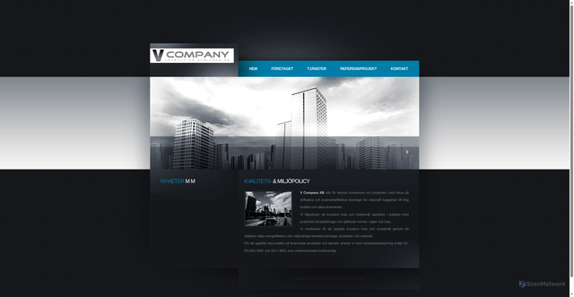 Security scan screenshot of https://vcompany.se