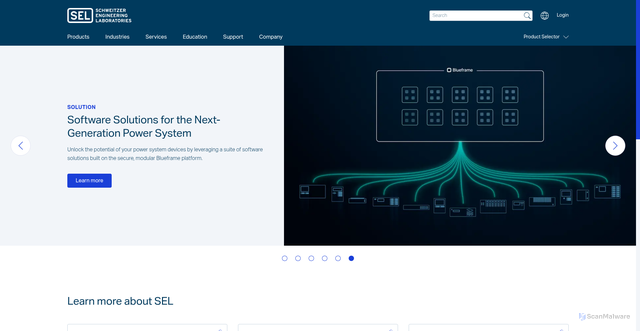 Security scan screenshot of https://selinc.com