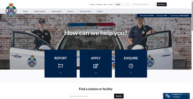 Security scan screenshot of https://www.police.qld.gov.au/