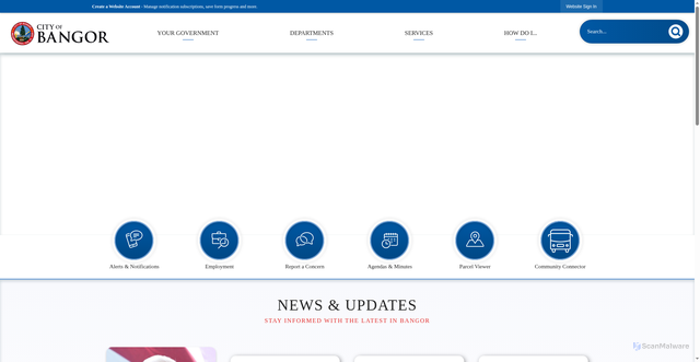 Security scan screenshot of https://bangormaine.gov/