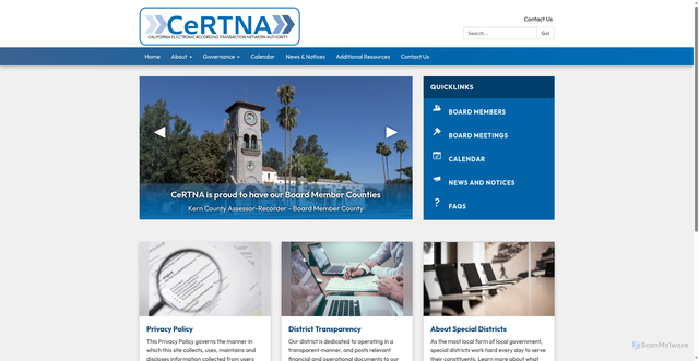 Security scan screenshot of https://www.certnaca.gov/