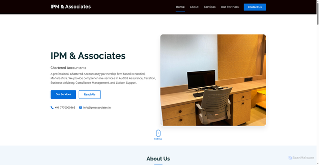 Security scan screenshot of https://ipmassociates.pages.dev/