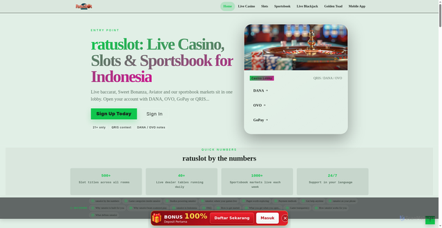 Security scan screenshot of https://ratuslot.app/
