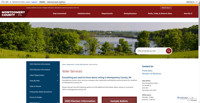 Security scan screenshot of https://www.montgomerycountypa.gov/753/Voter-Services