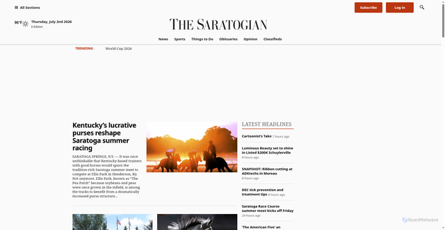 Security scan screenshot of https://www.saratogian.com