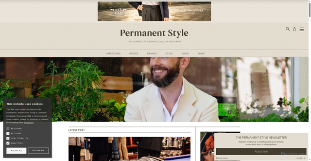 Security scan screenshot of https://www.permanentstyle.com