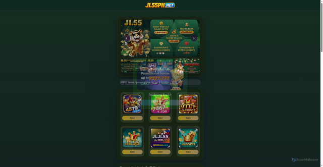 Security scan screenshot of https://jl55ph.vip/?host=https://7lnkdm.com?ch=64283