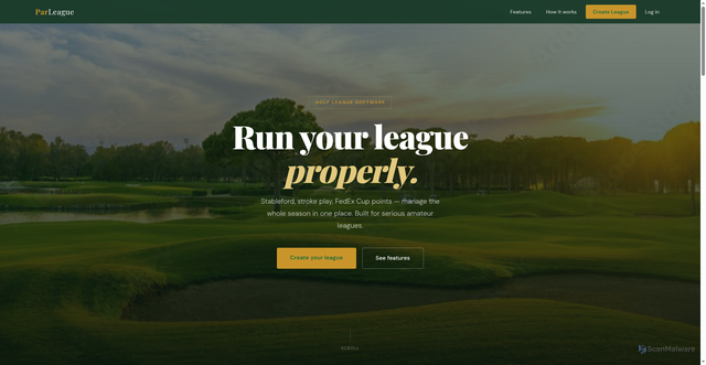 Security scan screenshot of https://mygolfleague.pages.dev/