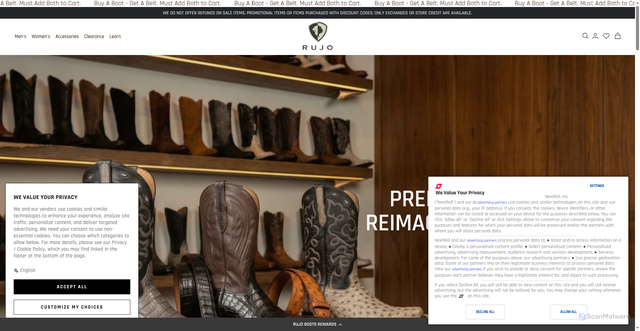 Security scan screenshot of https://rujoboots.com