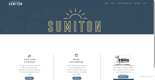 Security scan screenshot of https://www.thecityofsumiton.gov/