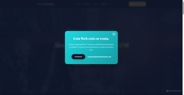 Security scan screenshot of http://abogados-madrid.pages.dev/