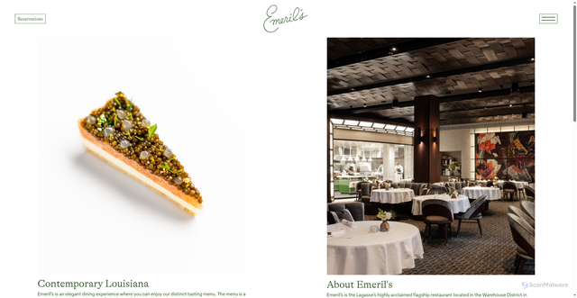 Security scan screenshot of https://emerilsrestaurant.com/