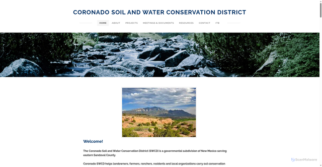 Security scan screenshot of https://www.coronadoswcdnm.gov/