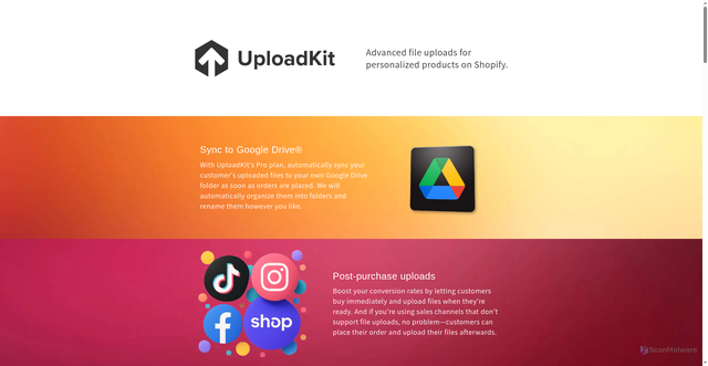 Security scan screenshot of https://getuploadkit.com
