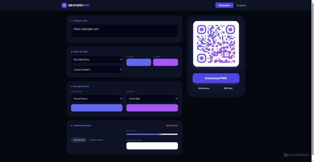 Security scan screenshot of https://qr-maker-9bhrfybe3y.edgeone.app/