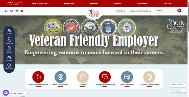 Security scan screenshot of https://yorkcounty.gov/