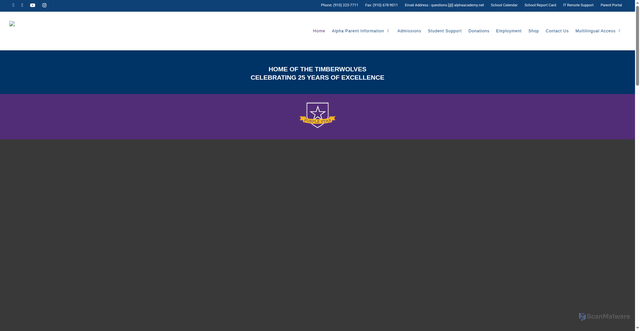 Security scan screenshot of https://www.alphaacademy.education/