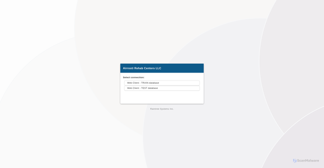 Security scan screenshot of https://airrosti-rehab.raintreeinc.com