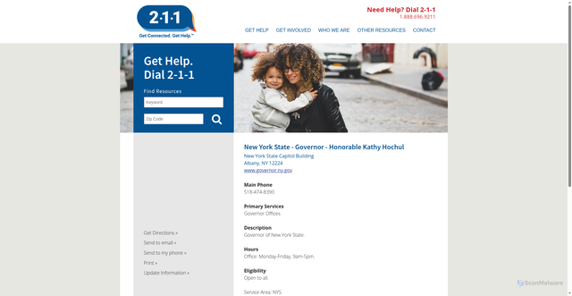Security scan screenshot of https://www.211wny.org/provider/3234/