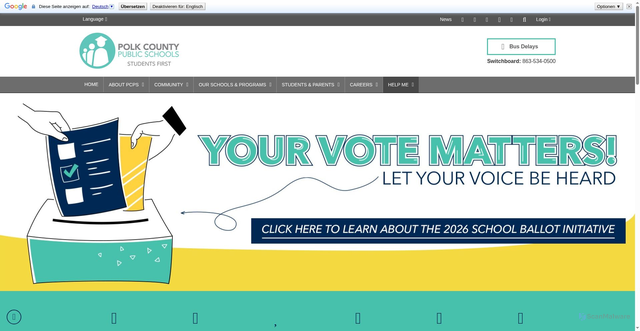 Security scan screenshot of https://polkschoolsfl.com/