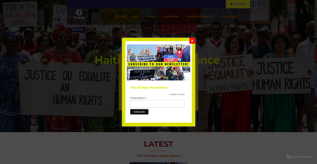 Security scan screenshot of https://haitianbridgealliance.org/