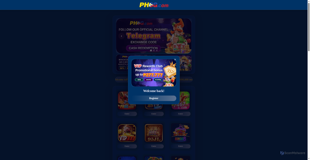 Security scan screenshot of https://phskyonlinecasino.com/ymqxnt