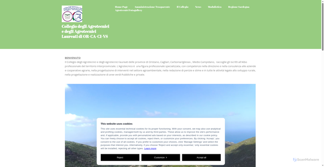 Security scan screenshot of https://www.collegioagrotecnicioristano.com/
