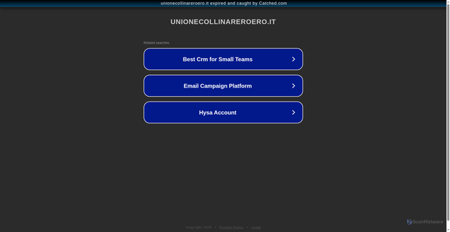 Security scan screenshot of https://www.unionecollinareroero.it/