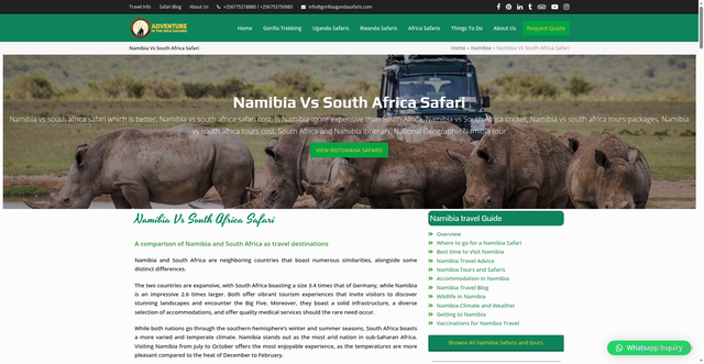 Security scan screenshot of https://www.gorillaugandasafaris.com/namibia/namibia-vs-south-africa-safari/