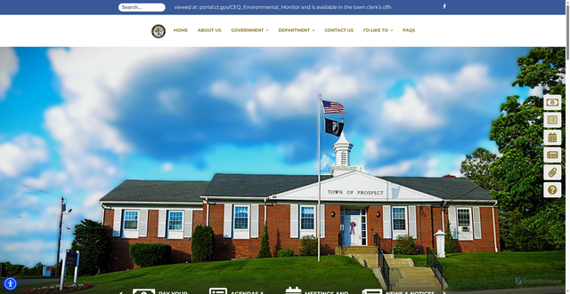 Security scan screenshot of https://townofprospect.gov/
