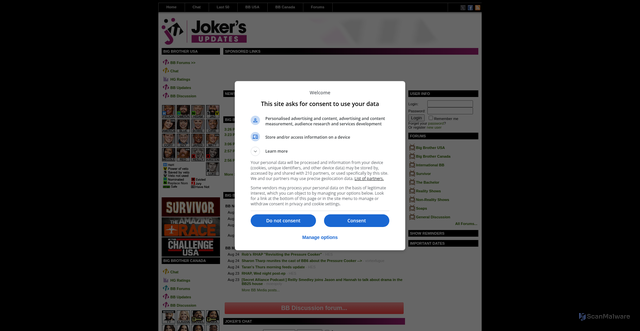 Security scan screenshot of https://www.jokersupdates.com/index.html